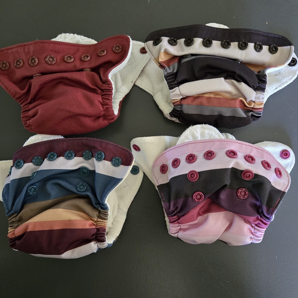 4 GroVia All In One Cloth Diapers Newborn